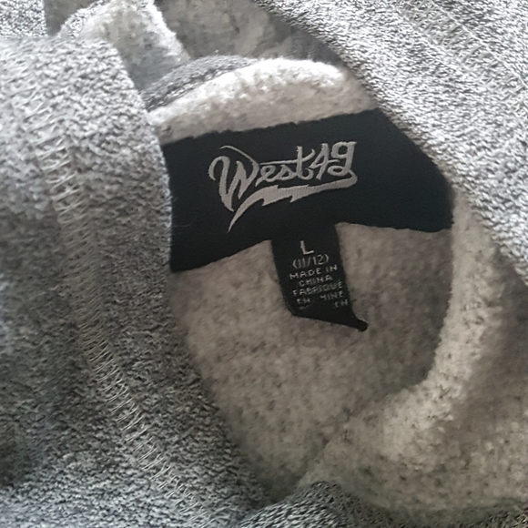 Boys West 49 Grey Pullover Hoodie Large - Picture 2 of 2